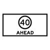 Speed Limit Ahead - Multi Message Sign - NSW - 1200 x 600mm - km/h 61906