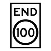 End Speed Limit - Multi Message Sign - SA - 600 x 900mm - km/h RM4-12D