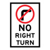 No Right Turn - Multi Message Sign - NSW - 600 x 900mm 61914