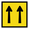 Two Lanes Ahead - Multi Message Sign - SA - 600 x 600mm TM10-5A