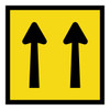 Two Lanes Ahead - Multi Message Sign - SA - 600 x 600mm 