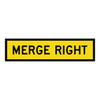 Merge Right - Multi Message Sign - SA - 1200 x 300mm 