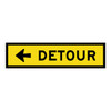 Detour Left - Multi Message Sign - NSW - 1200 x 300mm 