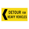 Left Detour For Heavy Vehicles - Multi Message Sign - WA - 1200 x 600mm MMS-DIV-2(L)