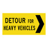 Right Detour For Heavy Vehicles - Multi Message Sign - WA - 1200 x 600mm 