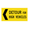 Left Detour For High Vehicles - Multi Message Sign - WA - 1200 x 600mm 62258