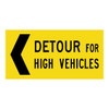 Left Detour For High Vehicles - Multi Message Sign - WA - 1200 x 600mm 