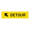 Detour Ahead Left - Multi Message Sign - WA - 1200 x 300mm 