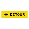 Detour Left - Multi Message Sign - WA - 1200 x 300mm 