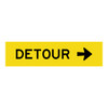 Detour Right - Multi Message Sign - WA - 1200 x 300mm 