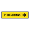 Pedestrians Right - Multi Message Sign - SA - 1200 x 300mm 