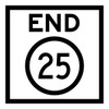 End Speed Limit - Multi Message Sign - SA - 600 x 600mm 