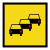 Queued Traffic Ahead - Corflute - Multi Message Sign - QLD - 600 x 600mm 