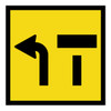 Left Turn Right Lane Closed - Corflute - Multi Message Sign - QLD - 600 x 600mm 62118