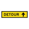 Detour Straight - Corflute - Multi Message Sign - QLD - 1200 x 300mm 62164