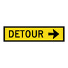 Detour Right - Multi Message Sign - QLD - 1200 x 300mm - TC2291-2