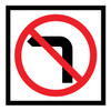 No Left Turn - Multi Message Sign - QLD - 600 x 600mm - 62139
