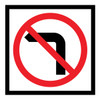No Left Turn - Multi Message Sign - QLD - 600 x 600mm 