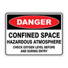 Danger Sign - Confined Space Hazardous Atmosphere 