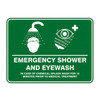Emergency Sign - Emergency Shower & Eyewash 76100