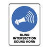 Mandatory Sign - Blind Intersection Sound Horn 