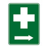 Emergency Sign - First Aid With Arrow (Right)