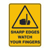 Warning Sign - Sharp Edges Watch Your Fingers