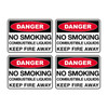 Danger Sign - No Smoking Combustible Liquids 70720