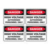 Danger Sign - High Voltage Authorised Personnel SSD-1285