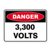 Danger Sign - 3,300 Volts SSD-1010