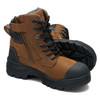 Blundstone Unisex Rotoflex Saddle Brown Zip Side Safety Boots 