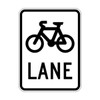 Regulatory Bicycles (Symbolic) Lane Sign - 450 x 600mm R7-1-4B