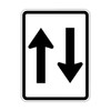 Regulatory Two Way (Symbolic) Arrow Sign - Class 1 - 450 x 600mm R2-11A