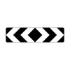 Hazard Bidirectional Marker Sign - 1600 x 400mm D4-2-3A