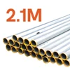 Galvanized Round Smooth Sign Post (Yellow Paint End) - NB 50mm - OD 60mm - 2.1m RS-4300