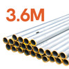 Galvanized Round Smooth Sign Post (Yellow Paint End) - NB 50mm - OD 60mm - 3.6m RS-4304