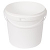5L Round Pail & Lid - White CW-8140-WH