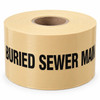 Mains Marker Underground Sewer Warning Tape - 150mm x 500m 10872