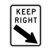 Regulatory Keep Right Sign - 450 x 600mm R2-3AR