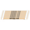 Natural Gas Pipe Marker - 475 x 31mm - Pack of 10 
