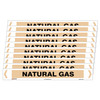 Natural Gas Pipe Marker - 475 x 60mm - Pack of 10 