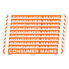 Consumer Mains Pipe Marker - 475 x 60mm - Pack of 10 