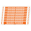 Mains Power Pipe Marker - 475 x 60mm - Pack of 10 