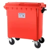 660L Red Heavy Duty Wheelie Bin - Complete CW-8350-RE