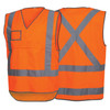 NSW Rail Hi Vis Safety Vest - with easy tear away velcro shoulders & sides 