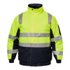 Workcraft Hi Vis Modern Reflective Bomber Jacket 