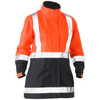 Bisley Women's Hi-Vis Taped 2 Tone Rain Jacket 