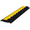 Cable Protector 2 Channel Rubber Body - Black/Yellow - 1000 x 250 x 50mm RS-1110