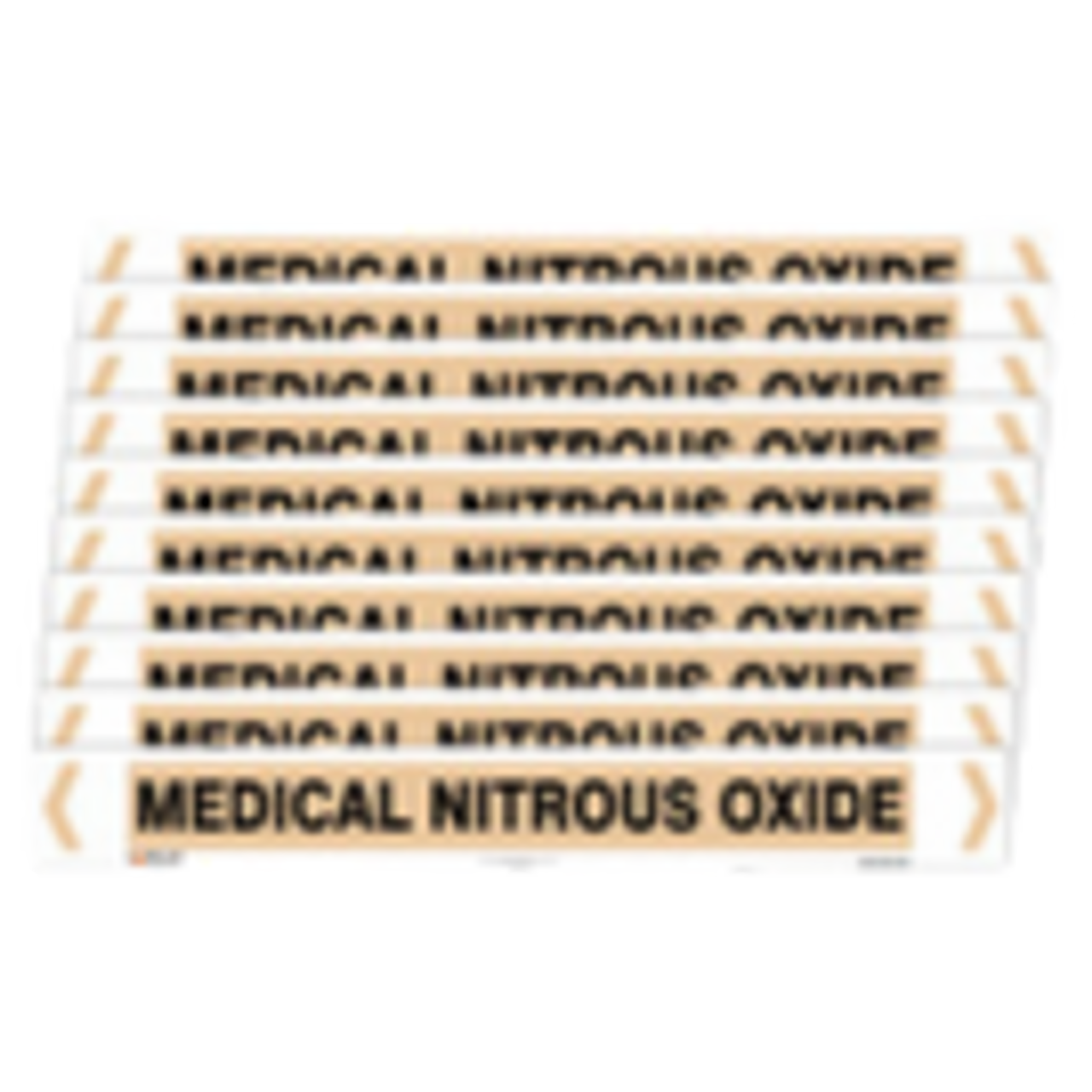 Self Adhesive Medical Nitrous Oxide Pipe Markers
