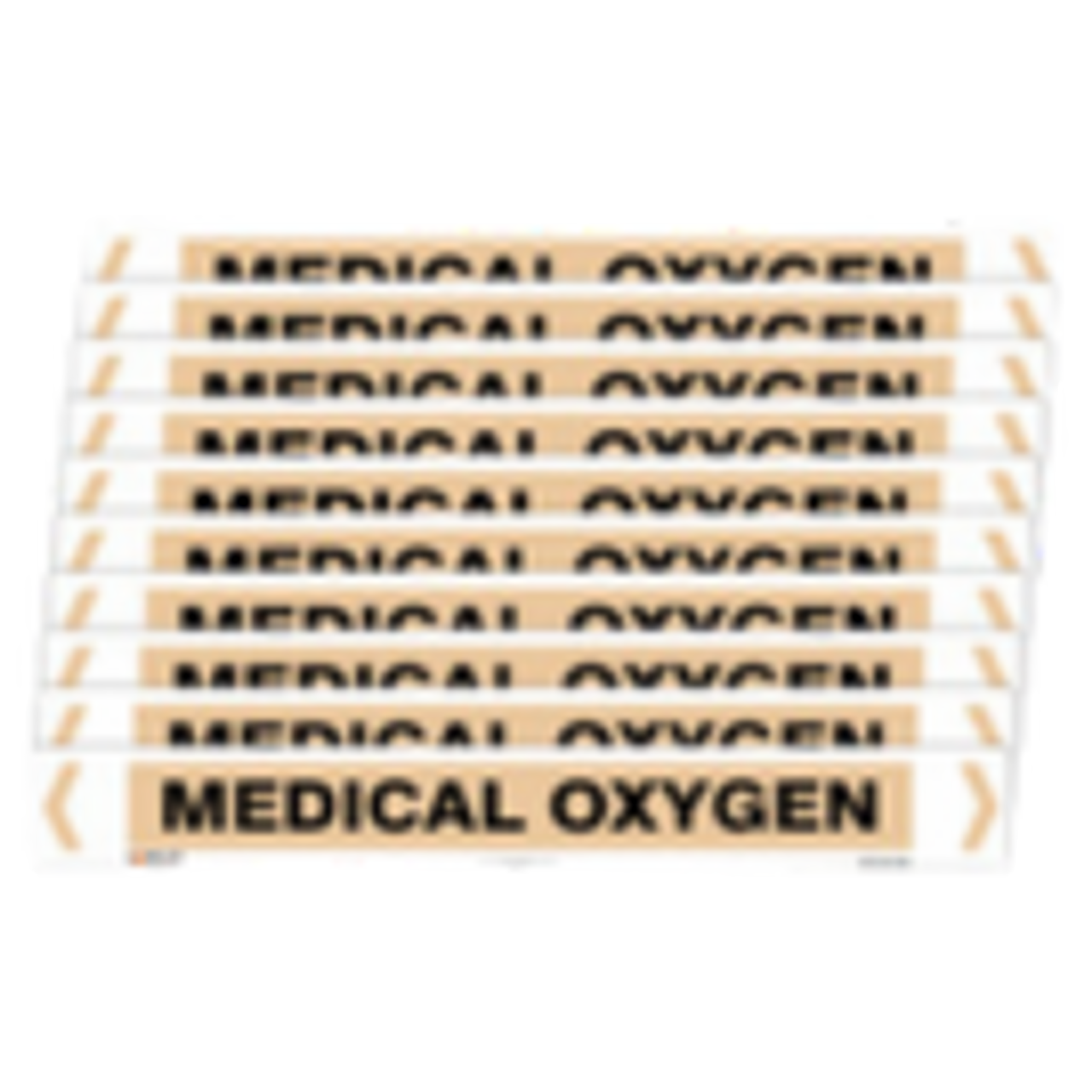Self Adhesive Medical Oxygen Pipe Markers